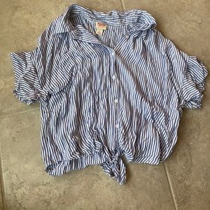 Mossimo Striped Tie Blouse